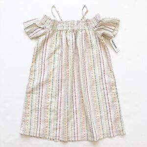 Old Navy NWT cold shoulder shiny stripe dress M(8)
